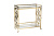 Стол-тележка сервировочная прозрачное стекло/золото GY-CRT8164GOLD